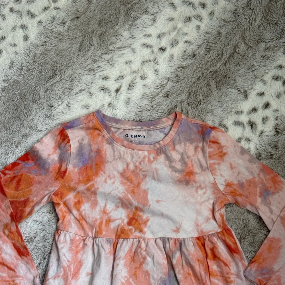 Old Navy tie dye dress girls 4T orange purple Halloween trick or treat Kidcore